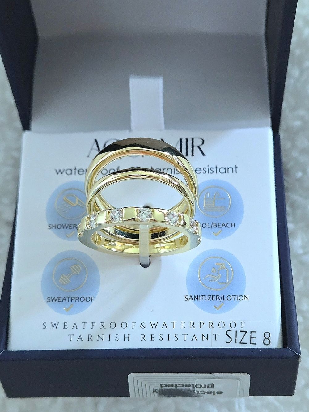 Aquamir Waterproof Triple3️⃣ Ring💍 Set - NIB - Picture 5 of 16